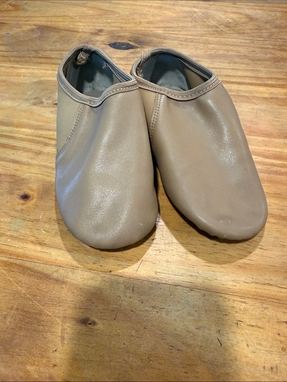 Soft Slip-On Kids Moccasins in Taupe